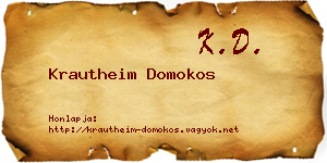 Krautheim Domokos névjegykártya